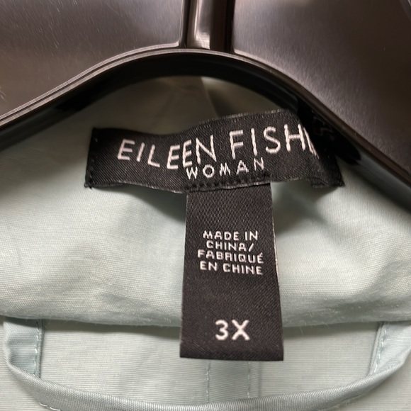 Eileen Fisher zip hood raincoat - Picture 3 of 7